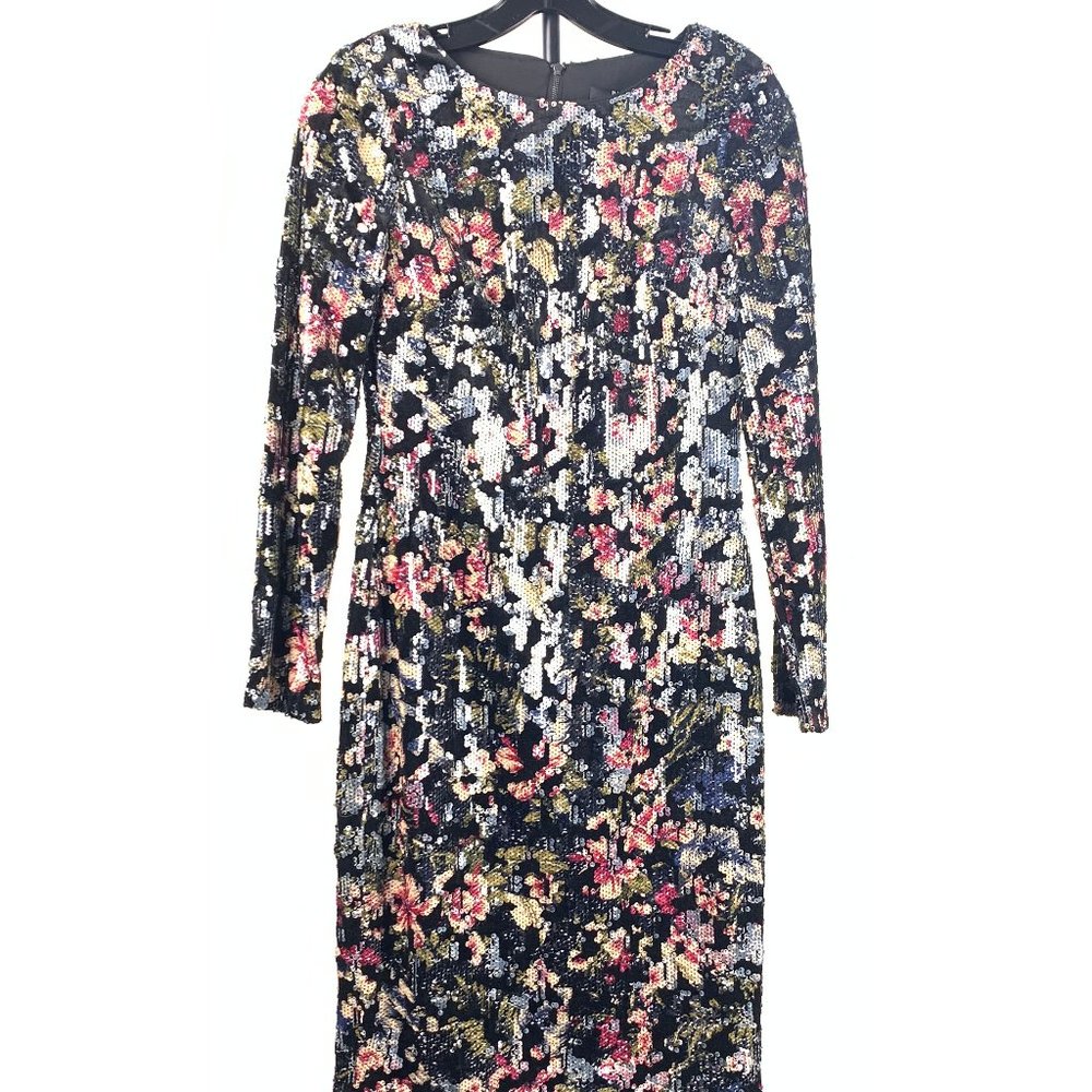 Badgley Mischka  Sequined Velvet Dress Size 2